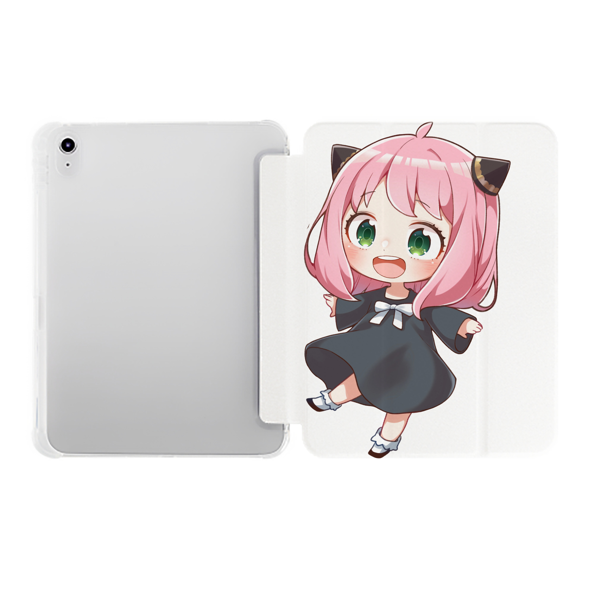 （画像用） SPY×FAMILY间谍家家酒 IPad ケース ペン収納付き 三つ折りスタンド PUレザー×シリコン 対応機種9.5/10.5/10.9インチ